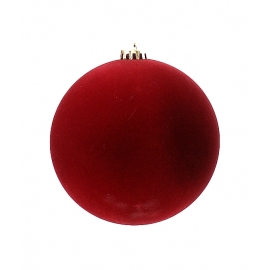 Boule de Noël velours rouge - # 4013