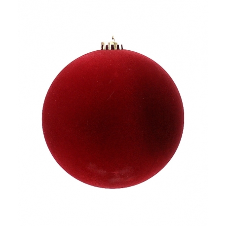 Boule de Noël velours rouge - # 4013