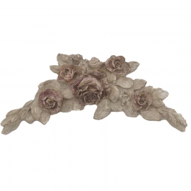 Motif en plâtre décoratif "Rose charme" 34 cm