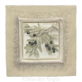 Cadre en plâtre - Spring - beige et brun - Olives