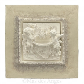 Cadre en plâtre - Spring - beige et brun - Ange bénitier