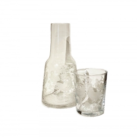 CARAFE POLIE AVEC VERRRE 18CM