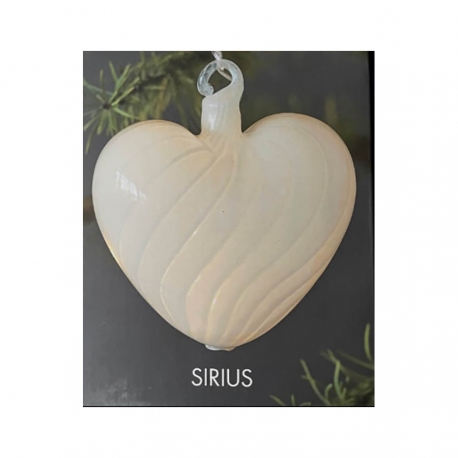 Coeur en verre blanc 8 cm - Heaven heart - SiriusHEAVNEN HEART 8CM WHITE/CLEAR