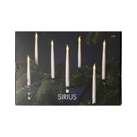 Set de 10 bougies pour sapin et leur support-Carolin set -Sirius