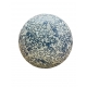 Boule en céramique Navah blanche et bleu 10 cm