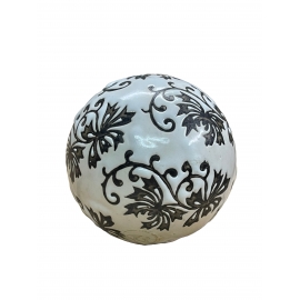 Boule Navah, en céramique - blanche et noire 6 cm