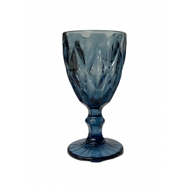 Verre à pied "Diamond" bleu