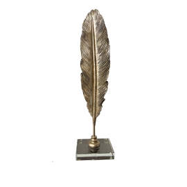 Plume décorative en résine 38,5 cm