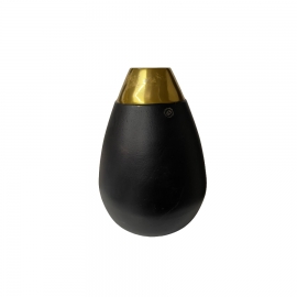 Vase en métal "Vienna" noir et or 26 cm