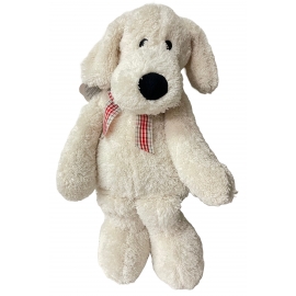 Peluche décorative "chien" crème 40 cm