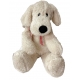 Peluche décorative "chien" crème 40 cm