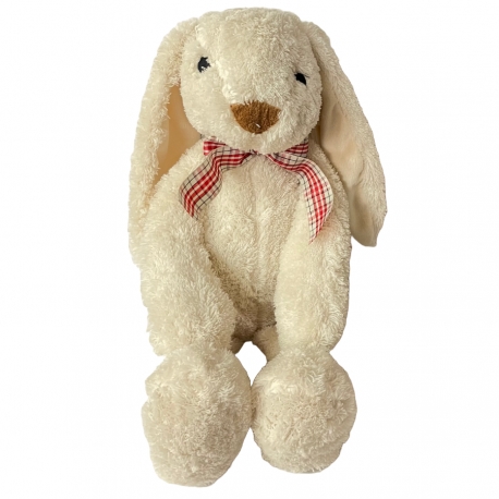 Peluche décorative "lapin" crème 40 cm